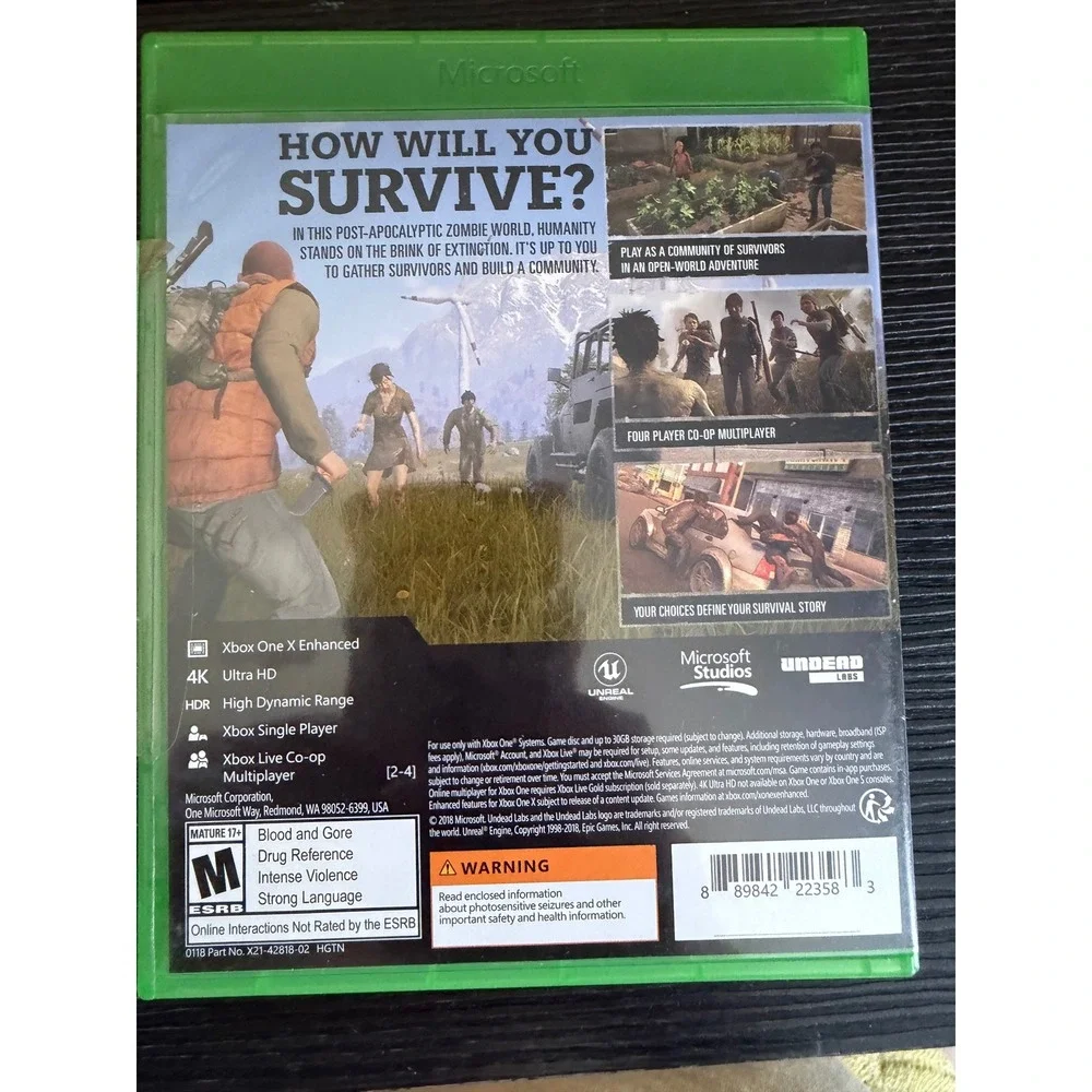 State of Decay 2 Xbox One Microsoft Undead Labs Zombie Survival Video Game